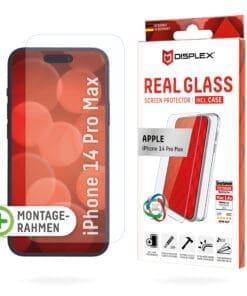 DISPLEX Panzerglas 10H inklusive Handyhülle transparent für iPhone 14 Pro Max