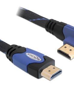 Delock Kabel HDMI A Stecker > HDMI A Stecker gewinkelt 4K 1 m