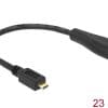 Delock Kabel HDMI Micro-D Stecker > HDMI-A Buchse 23 cm