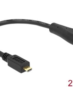 Delock Kabel HDMI Micro-D Stecker > HDMI-A Buchse 23 cm