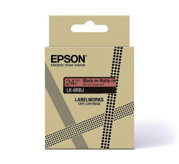 EPSON 18mm Rot Schwarz LK-5RBJ Schriftband matt 8m EPSON 18mm Rot Schwarz LK-5RBJ Schriftband matt 8m