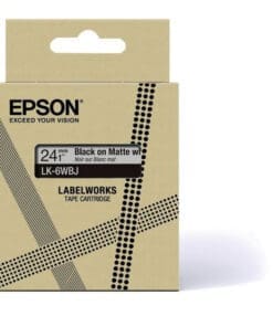 Alternative view of Epson Matte Tape - Weiß matt / Schrift Schwarz 24 mm