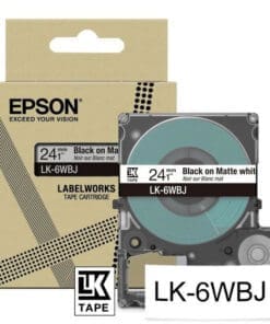 Epson Matte Tape - Weiß matt / Schrift Schwarz 24 mm