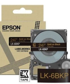 Epson Gift Tape - Schwarz / Schrift Gold 24mm