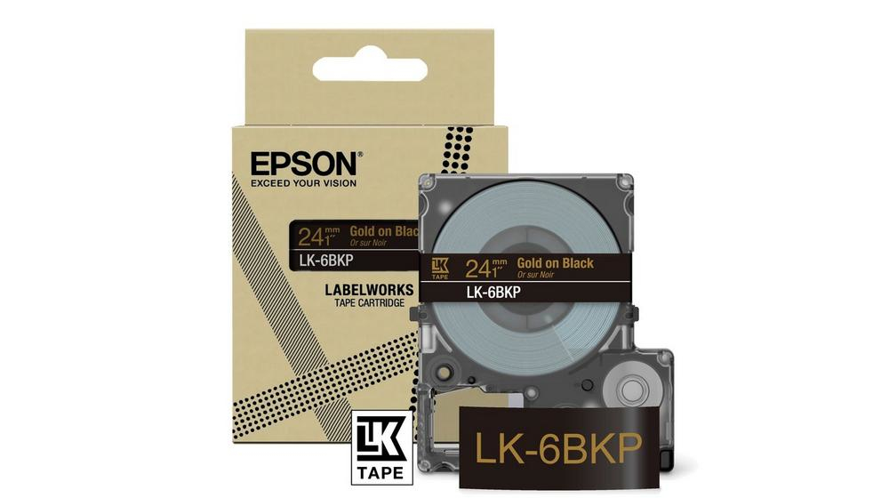 Epson Gift Tape - Schwarz / Schrift Gold 24mm Epson Gift Tape - Schwarz / Schrift Gold 24mm