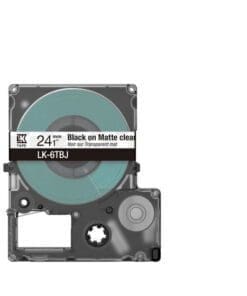 Epson Matte Tape - Transparent matt / Schrift Schwarz 24 mm