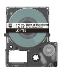 Epson Matte Tape - Transparent matt / Schrift Schwarz 12 mm