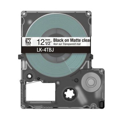 Epson Matte Tape - Transparent matt / Schrift Schwarz 12 mm Epson Matte Tape - Transparent matt / Schrift Schwarz 12 mm