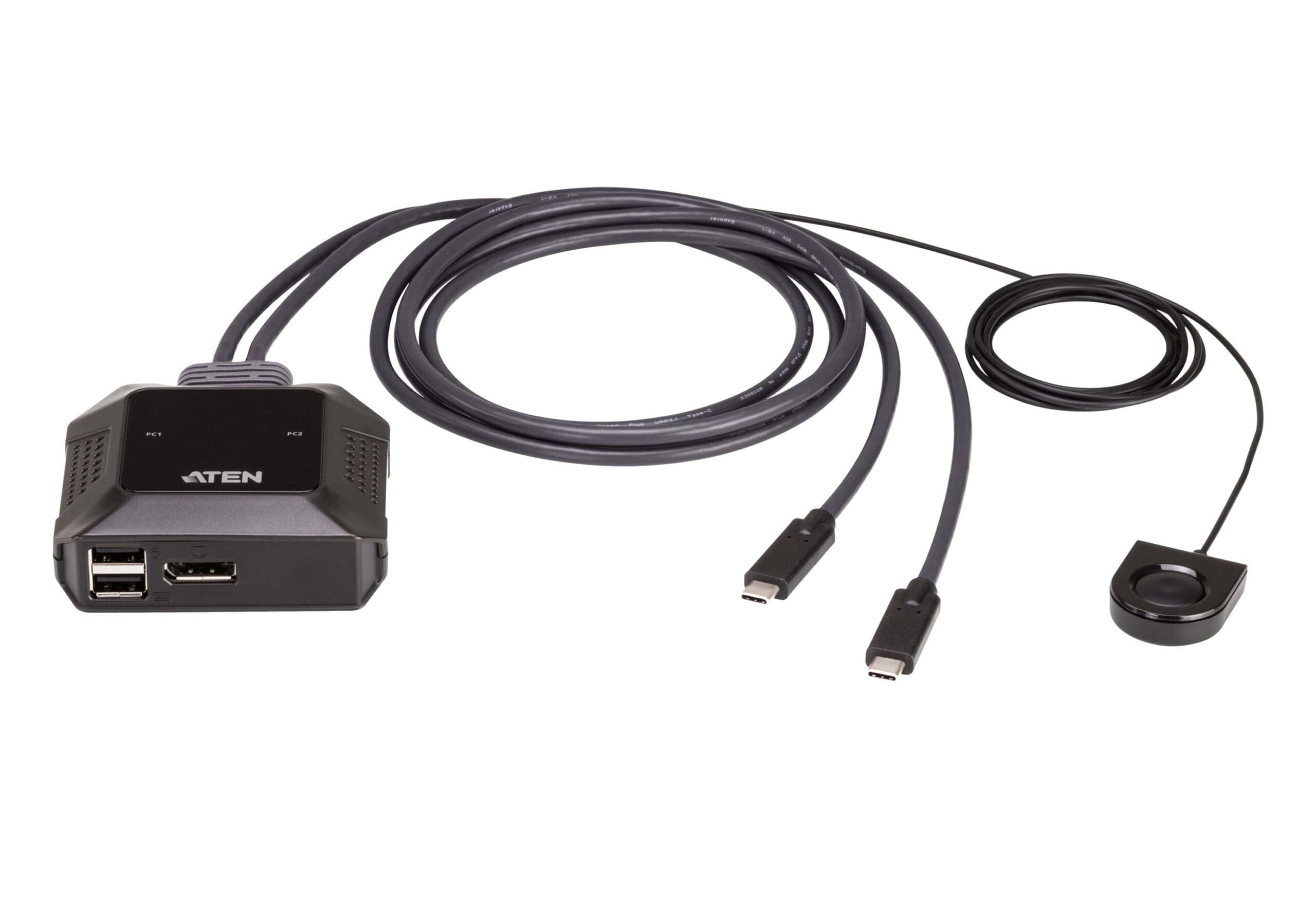 ATEN US3312 2-Port USB-C 4K DisplayPort KVM-Switch mit Remote ATEN US3312 2-Port USB-C 4K DisplayPort KVM-Switch mit Remote
