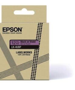 Epson 12mm violet schwarz LK4UBP Farbschriftband 8m – Bild 3