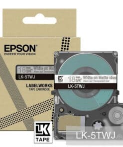 Epson Matte Tape - Transparent matt / Schrift Weiß 18 mm