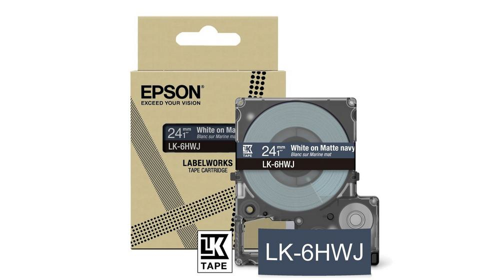 Epson Matte Tape - Navy matt / Schrift Weiß 18 mm Epson Matte Tape - Navy matt / Schrift Weiß 18 mm
