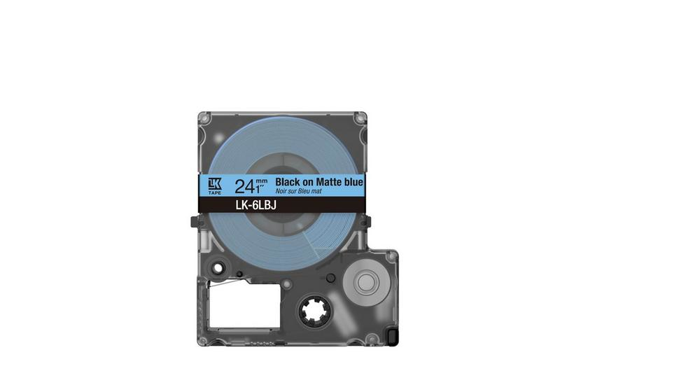 Epson 24mm blau schwarz LK-6LBJ Schriftband matt 8m Epson 24mm blau schwarz LK-6LBJ Schriftband matt 8m – Bild 3
