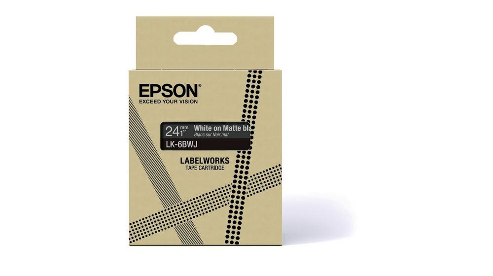 Epson Matte Tape - Schwarz matt / Schrift Weiß 24 mm Epson Matte Tape - Schwarz matt / Schrift Weiß 24 mm – Bild 2