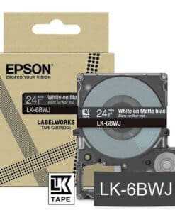 Epson Matte Tape - Schwarz matt / Schrift Weiß 24 mm