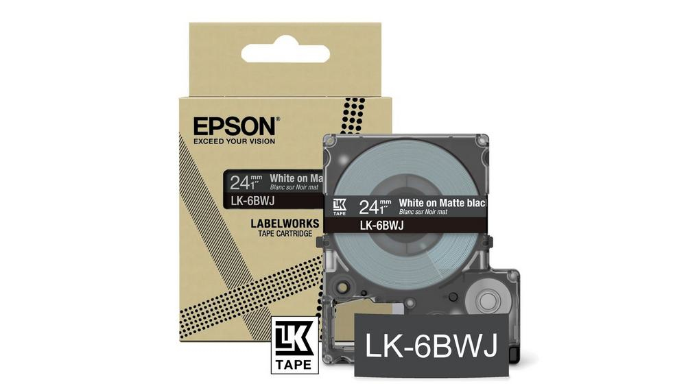 Epson Matte Tape - Schwarz matt / Schrift Weiß 24 mm Epson Matte Tape - Schwarz matt / Schrift Weiß 24 mm