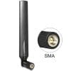 Delock Antenne LTE SMA Stecker 1 - 4 dBi omnidirektional mit Kippgelenk schwarz