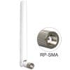 Delock WLAN Antenne RP-SMA Stecker 2 - 5 dBi omnidir. mit Kippgelenk weiß Stecker 802.11 ac/a/h/b/g/n 5 dBi 250 mm PCB intern Klebemontage