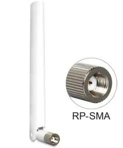 Delock WLAN Antenne RP-SMA Stecker 2 - 5 dBi omnidir. mit Kippgelenk weiß