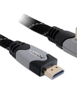 Delock Kabel HDMI A Stecker > HDMI A Stecker gewinkelt 4K 2 m