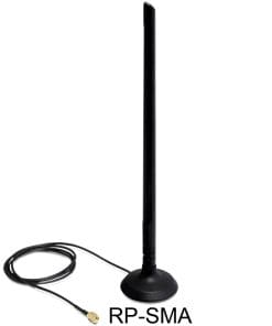 Delock WLAN 802.11 b/g/n Ant. RP-SMA 6,5 dBi omnidir. Gel. mit magnet. Standfuß