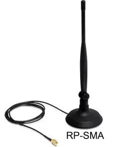 Delock WLAN 802.11 b/g/n Antenne RP-SMA 4 dBi omnidir. Gelenk mit magn. Standfuß