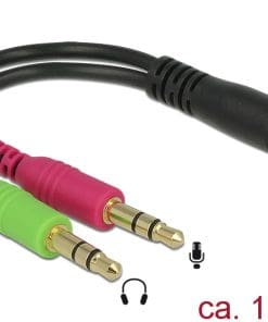 Delock Adapter Klinkenbuchse 3,5mm > 2x Klinkenstecker 3,5mm