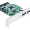 Delock PCI Express Karte > 2x ext. USB 3.0 2x int. SATA 6Gb/s