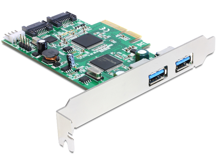 Delock PCI Express Karte > 2x ext. USB 3.0 2x int. SATA 6Gb/s Delock PCI Express Karte > 2x ext. USB 3.0 2x int. SATA 6Gb/s
