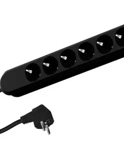 Bachmann Steckdosenleiste SMART 6-fach, schwarz 3,0m, ohne Schalter