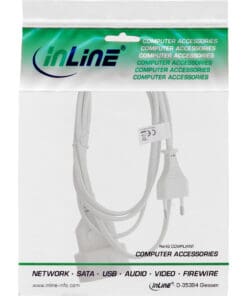 Alternative view of InLine® Euro-Verlängerung, Eurostecker an Eurokupplung, weiß, 0,5m