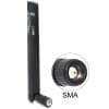 Delock Antenne LTE SMA -0,8 ~ 3,0 dBi omnidirektional schwarz Standfuß