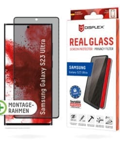 DISPLEX Sichtschutz / Privacy Panzerglas vollflächig Samsung Galaxy S23 Ultra
