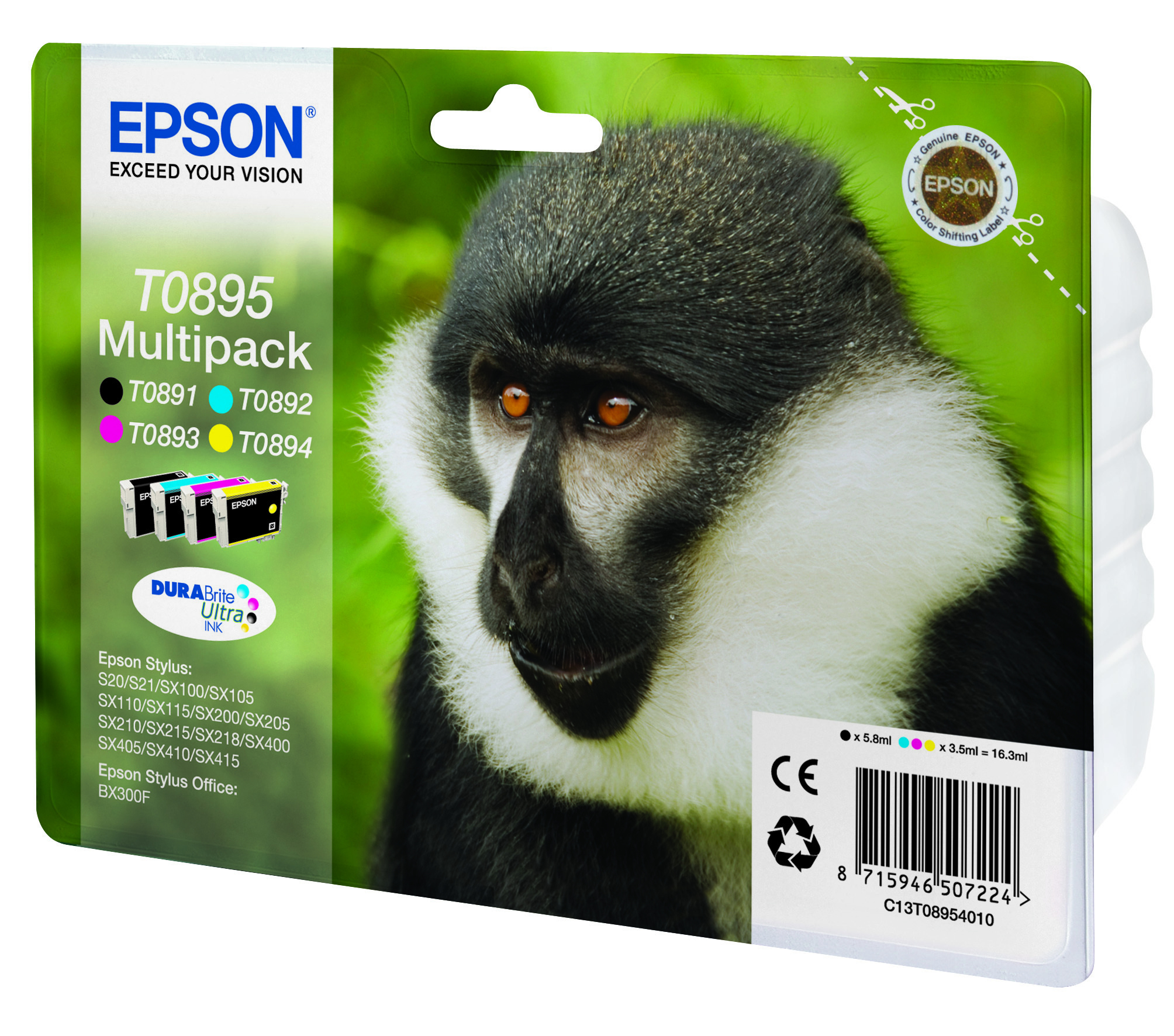 Epson Tintenpatronen Multipack T0895 (4 Farben) Epson Tintenpatronen Multipack T0895 (4 Farben) – Bild 2