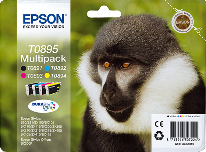 Epson Tintenpatronen Multipack T0895 (4 Farben) Epson Tintenpatronen Multipack T0895 (4 Farben)
