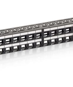 equip Panel für 48x Keystone Jack slim ungeschirmt schwarz