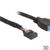 Delock Kabel USB 2.0 Pin Header Buchse > USB 3.0 Pin Header Stecker 30 cm