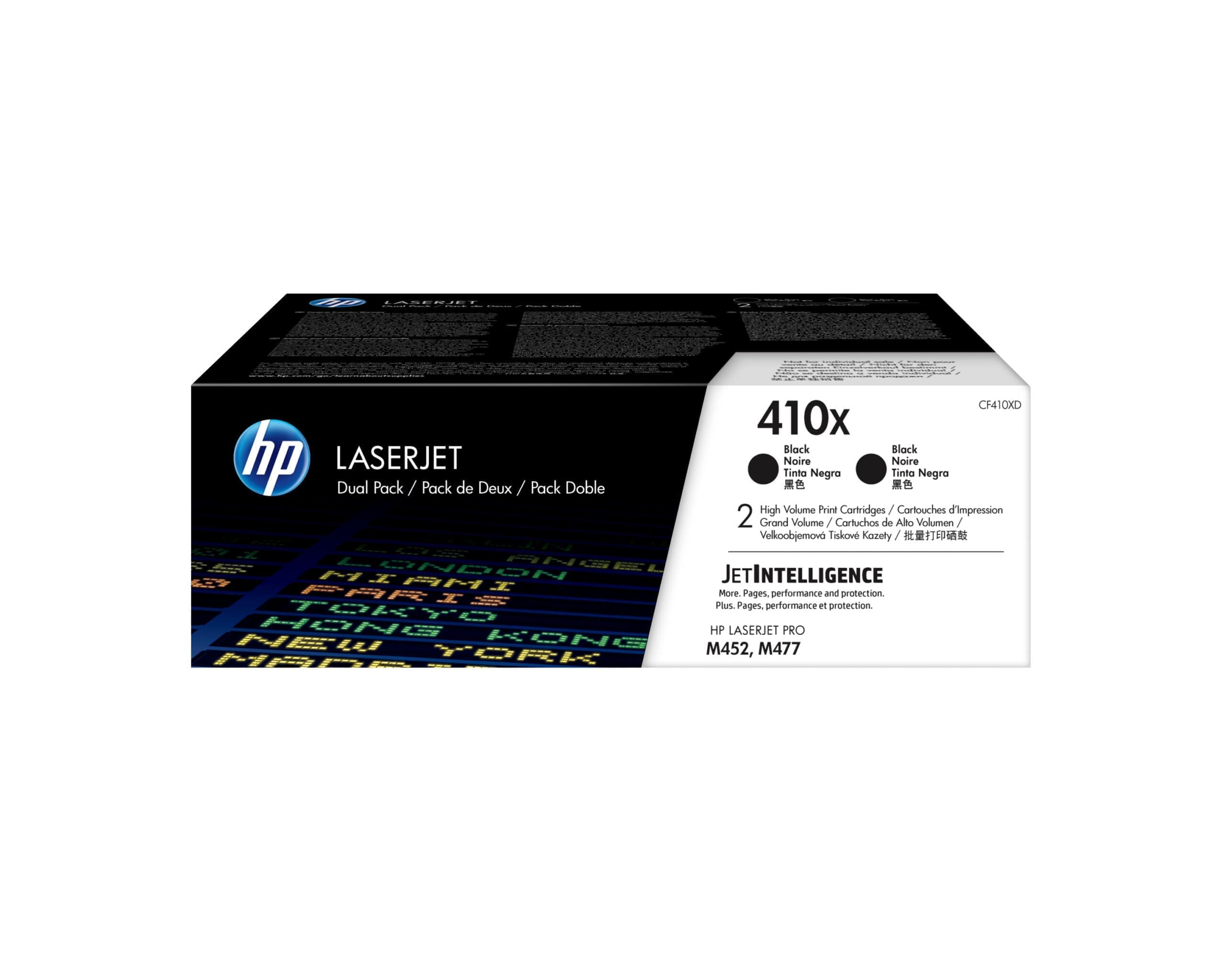 HP 410X 2er-Pack Schwarz Original LaserJet Tonerkartuschen HP 410X 2er-Pack Schwarz Original LaserJet Tonerkartuschen