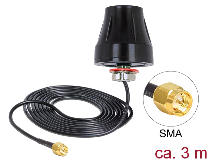 Delock Antenne LTE SMA omnidirektional schwarz outdoor Delock Antenne LTE SMA omnidirektional schwarz outdoor