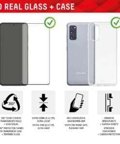 DISPLEX Panzerglas 10H inklusive Handyhülle transparent für Samsung Galaxy S23 Ultra – Bild 3