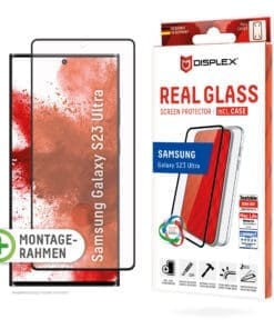 DISPLEX Panzerglas 10H inklusive Handyhülle transparent für Samsung Galaxy S23 Ultra