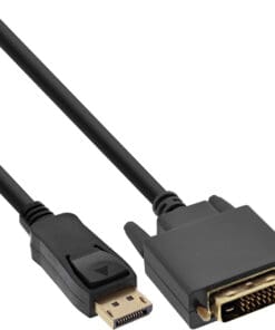 InLine® DisplayPort zu DVI Konverter Kabel, schwarz, 10m