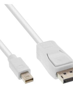 InLine® Mini DisplayPort zu DisplayPort Kabel, weiß, 3m, weiß