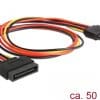 Delock Kabel Power SATA 15 Pin Stecker > SATA 5 Pin Buchse Slim SATA Power Buchse