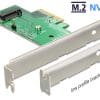 Delock PCI Express x4 Karte > 1 x intern NVMe M.2 Key M 80 mm