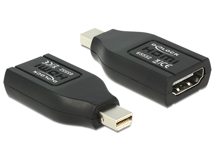 Delock Adapter mini DisplayPort St > HDMI Buchse black Delock Adapter mini DisplayPort St > HDMI Buchse black