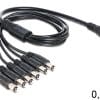 Delock Kabel DC Verteiler 5,5 x 2,1 mm 1 x Buchse > 6 x Stecker 3 Pin