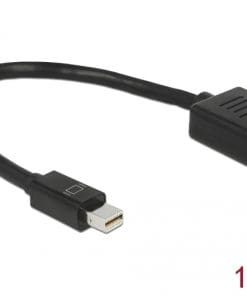 Delock Adapter mini Displayport 1.2 Stecker > Displayport Buchse 8K schwarz