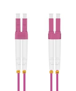 helos LWL OM4 Patchkabel Duplex LSZH 3,0mm LC/LC erikaviolett 10,0m