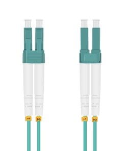 helos LWL OM3 Patchkabel Duplex LSZH 3,0mm LC/LC aqua 7,5m